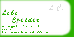 lili czeider business card